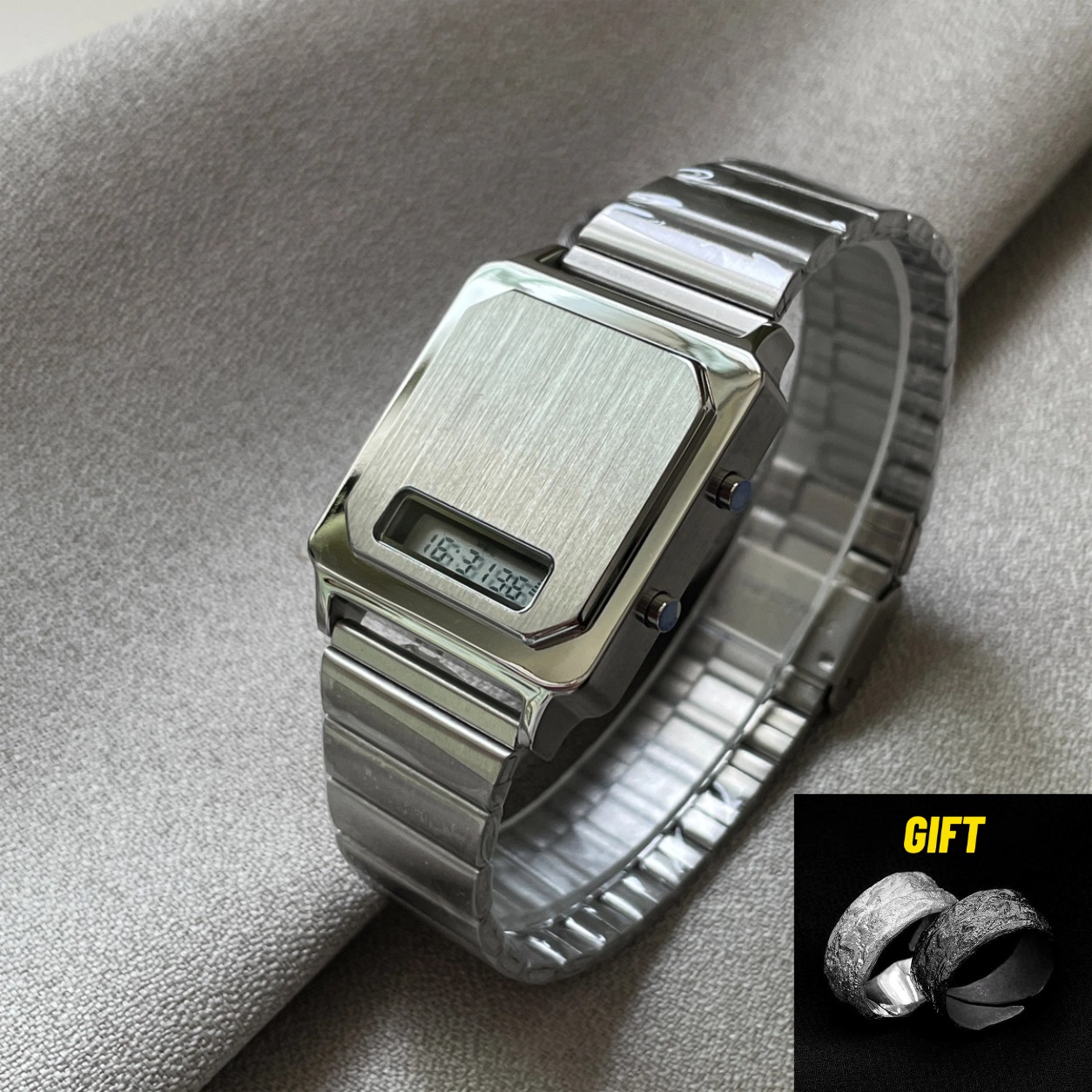 Luxury Watch Holder For Men - CILOA New Square Electronic Watch for