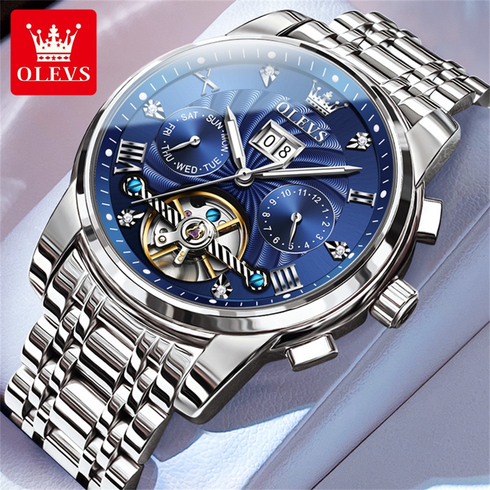 Luxury Watch Holder For Men - OLEVS 9910 Brand Original Authentic Watches