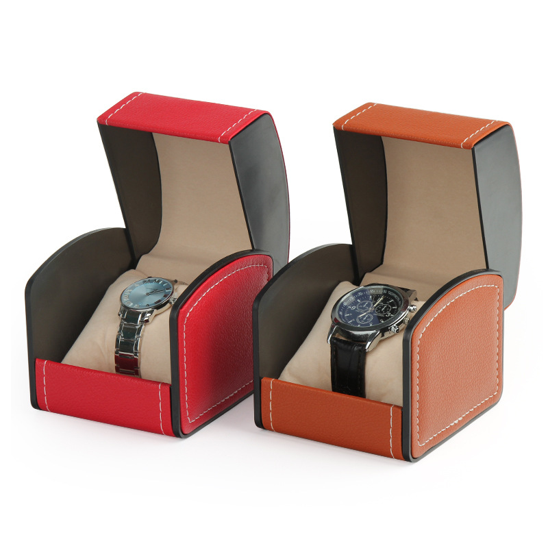 Luxury Watch Holder For Men - PU Leather Watch Box Display Case–Hinged