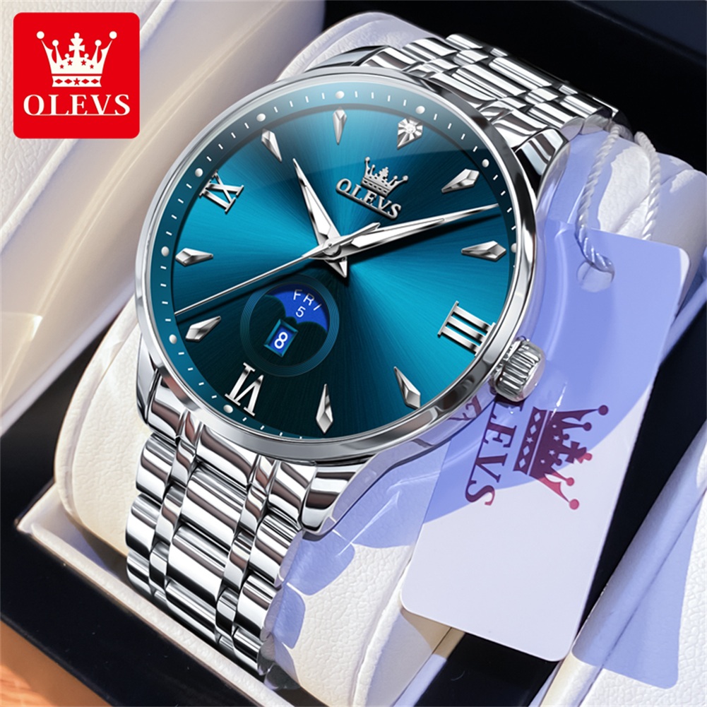 OLEVS Moon Phase men's watches - Luxury Watch Moon Phase 评论和价格