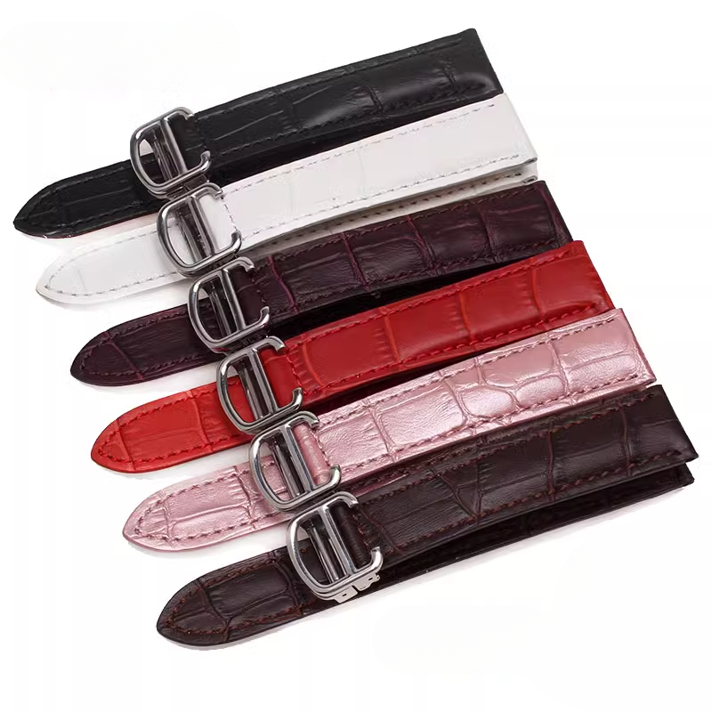 Genuine Leather Watch Strap fo - Cartier Watch Tank 评论和价格