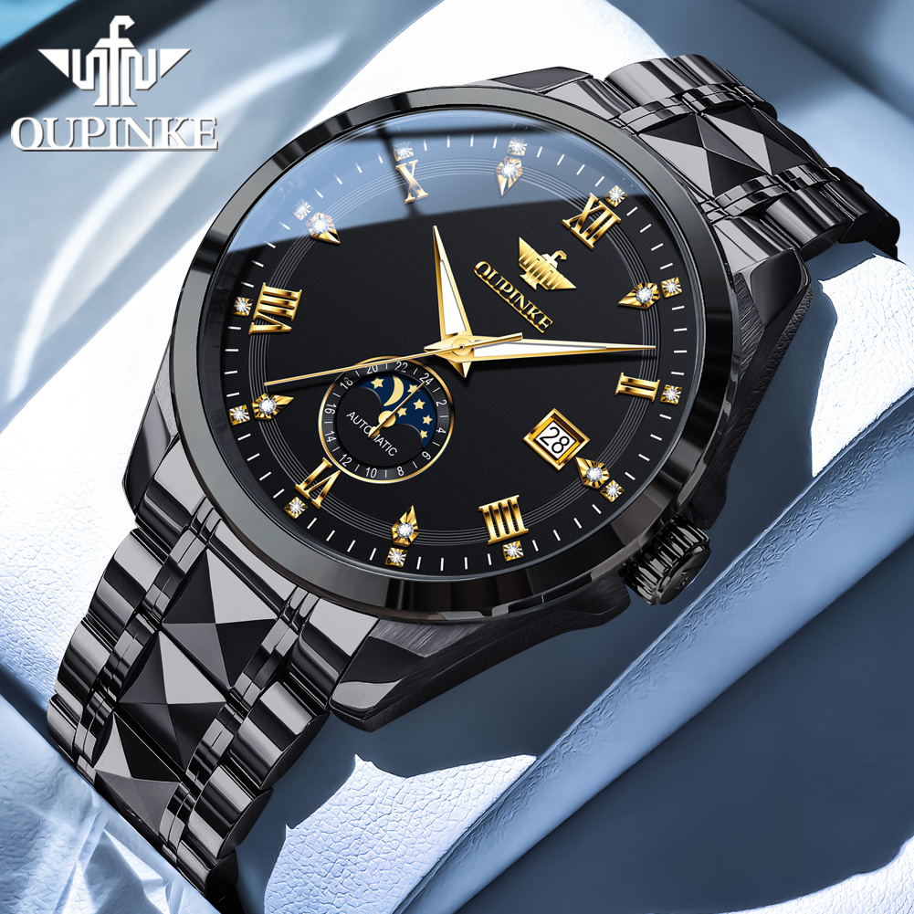 OUPINKE 3265 man watch moon ph - Luxury Watch Moon Phase 评论和价格