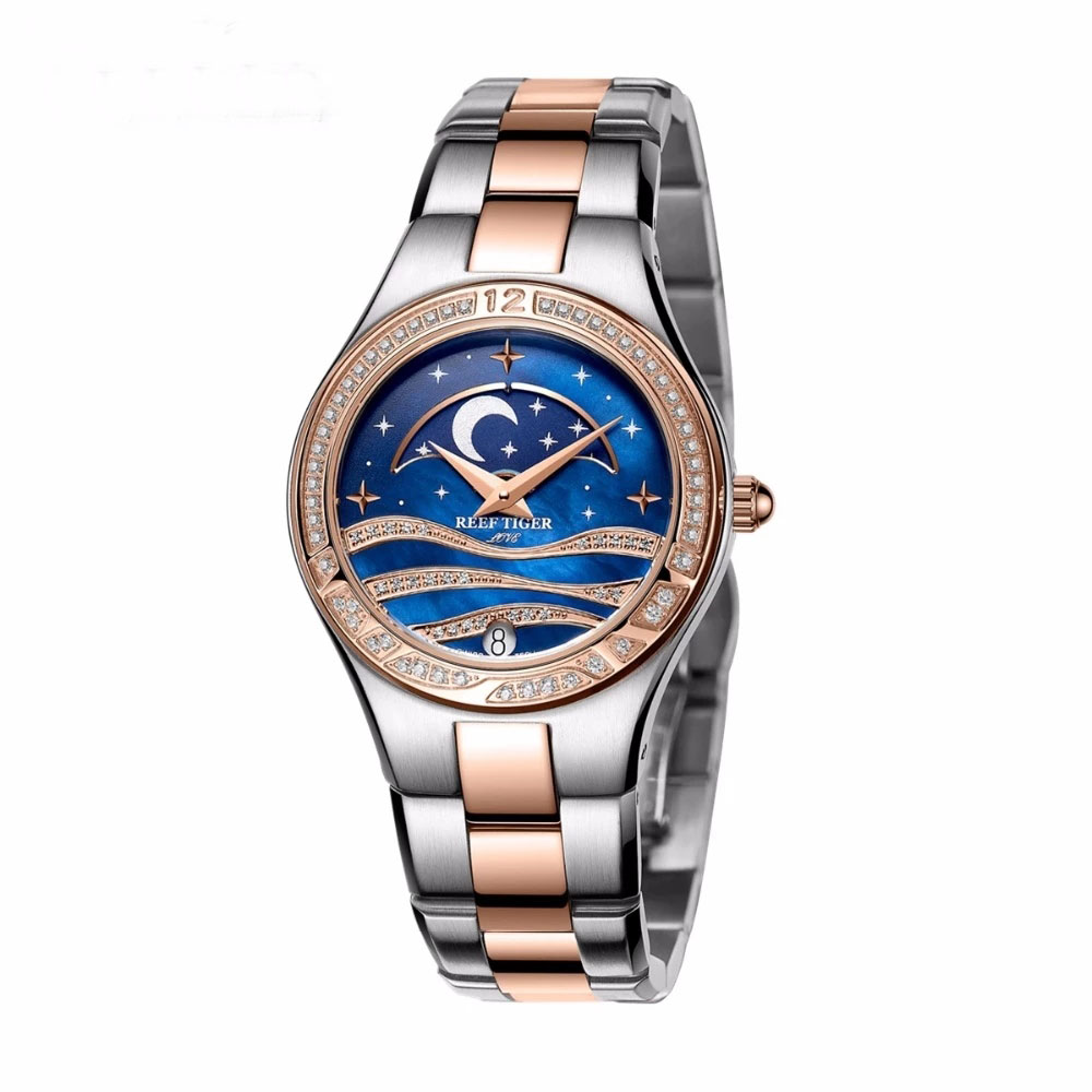 Reef Tiger/RT Luxury Quartz Wo - Luxury Watch Moon Phase 评论和价格