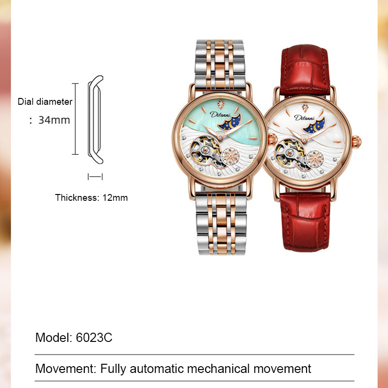 Lady Automatic Mechanical Watc - Luxury Watch Moon Phase 评论和价格