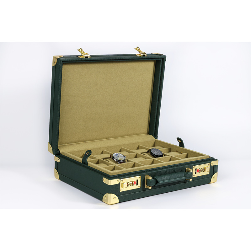 OEM ODM Luxury 15 Slots Green  - Luxury Watch Display 评论和价格