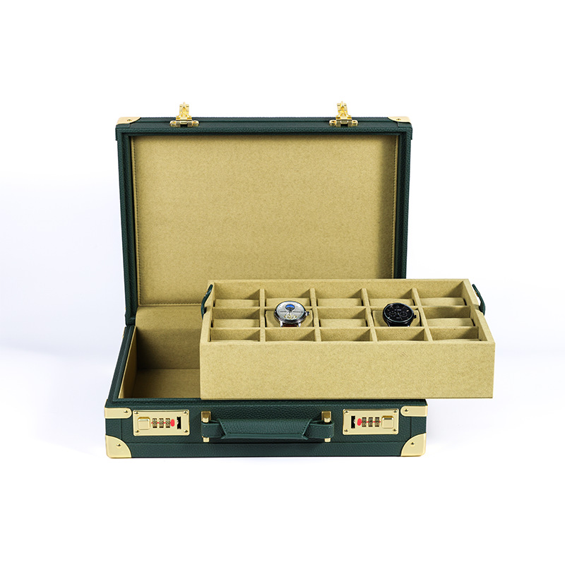 OEM ODM Luxury 15 Slots Green  - Luxury Watch Display 评论和价格