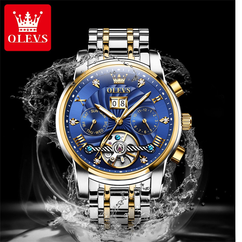 OLEVS 9910 Brand Original Auth - Luxury Watch Holder For Men 评论和价格