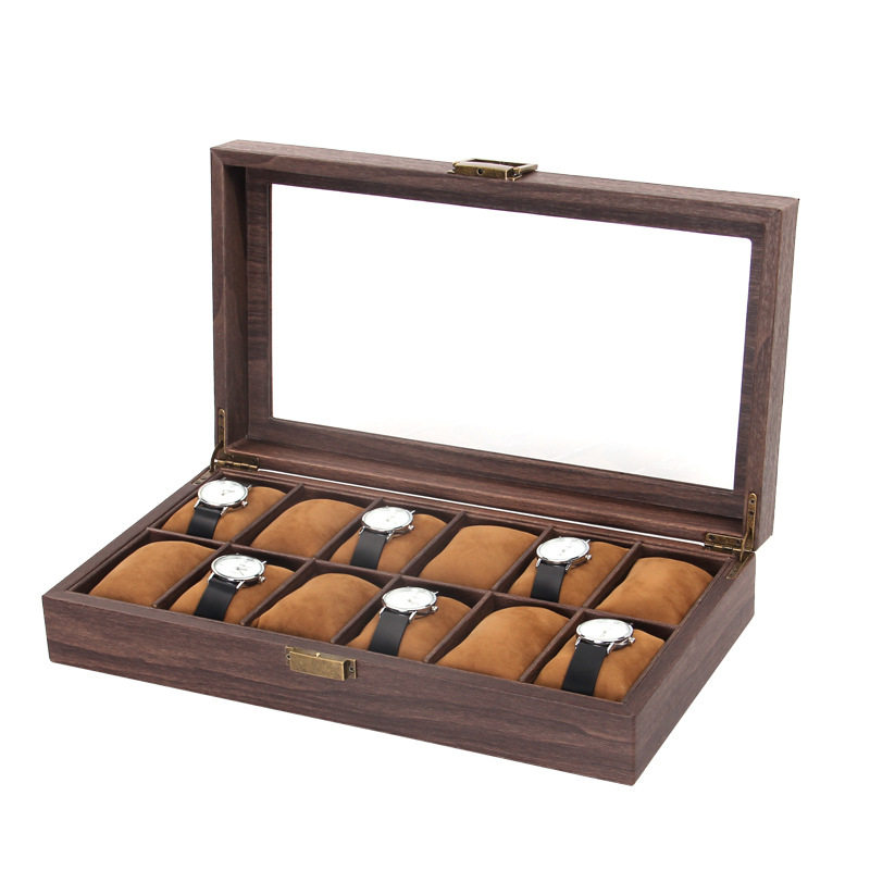 Luxury Wooden 2/3/6/10/12 Grid - Luxury Watch Holder For Men 评论和价格