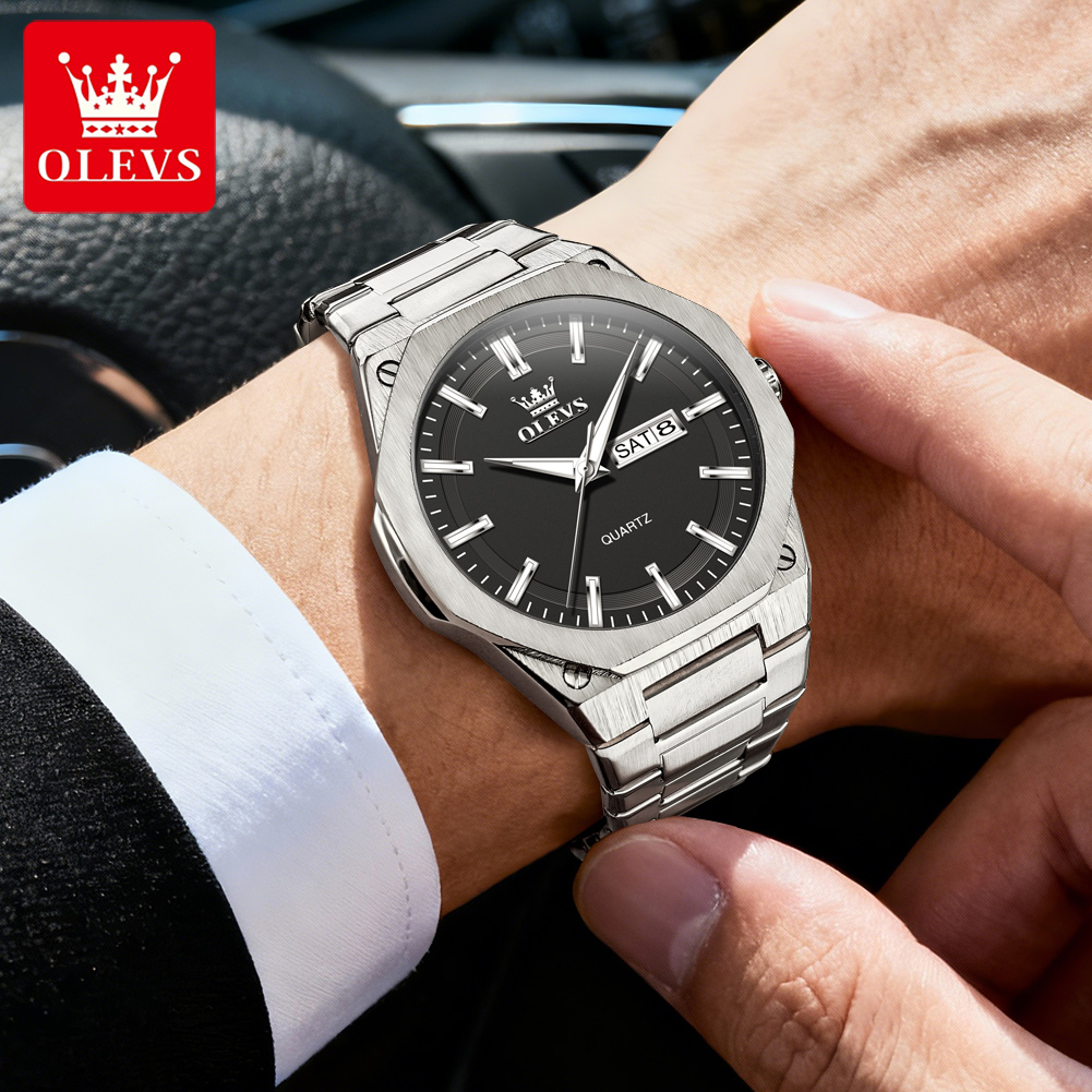 OLEVS 3733 Men Quartz Watch Ni - Luxury Watch Holder For Men 评论和价格