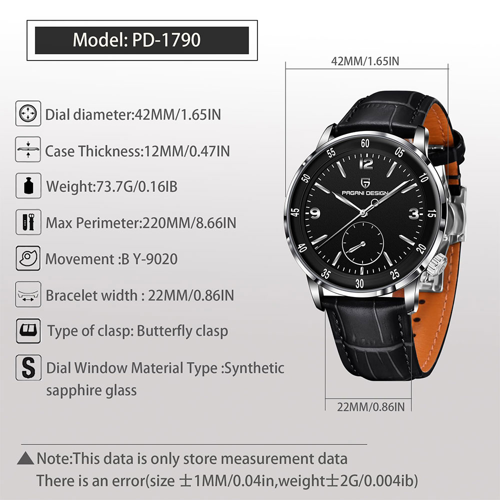2026 New PAGANI DESIGN PD-1790 - Luxury Watch Holder For Men 评论和价格