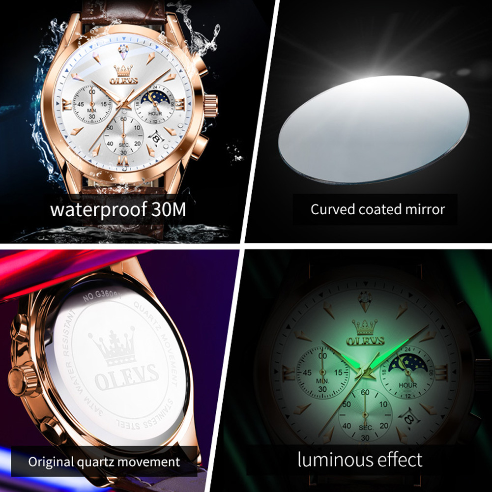 OLEVS Brand New Fashion Quartz - Luxury Watch Holder For Men 评论和价格