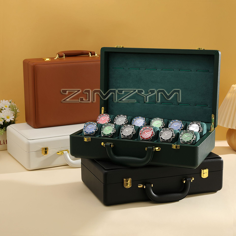 12 Slots Watch Box Mens Watche - Luxury Watch Display 评论和价格